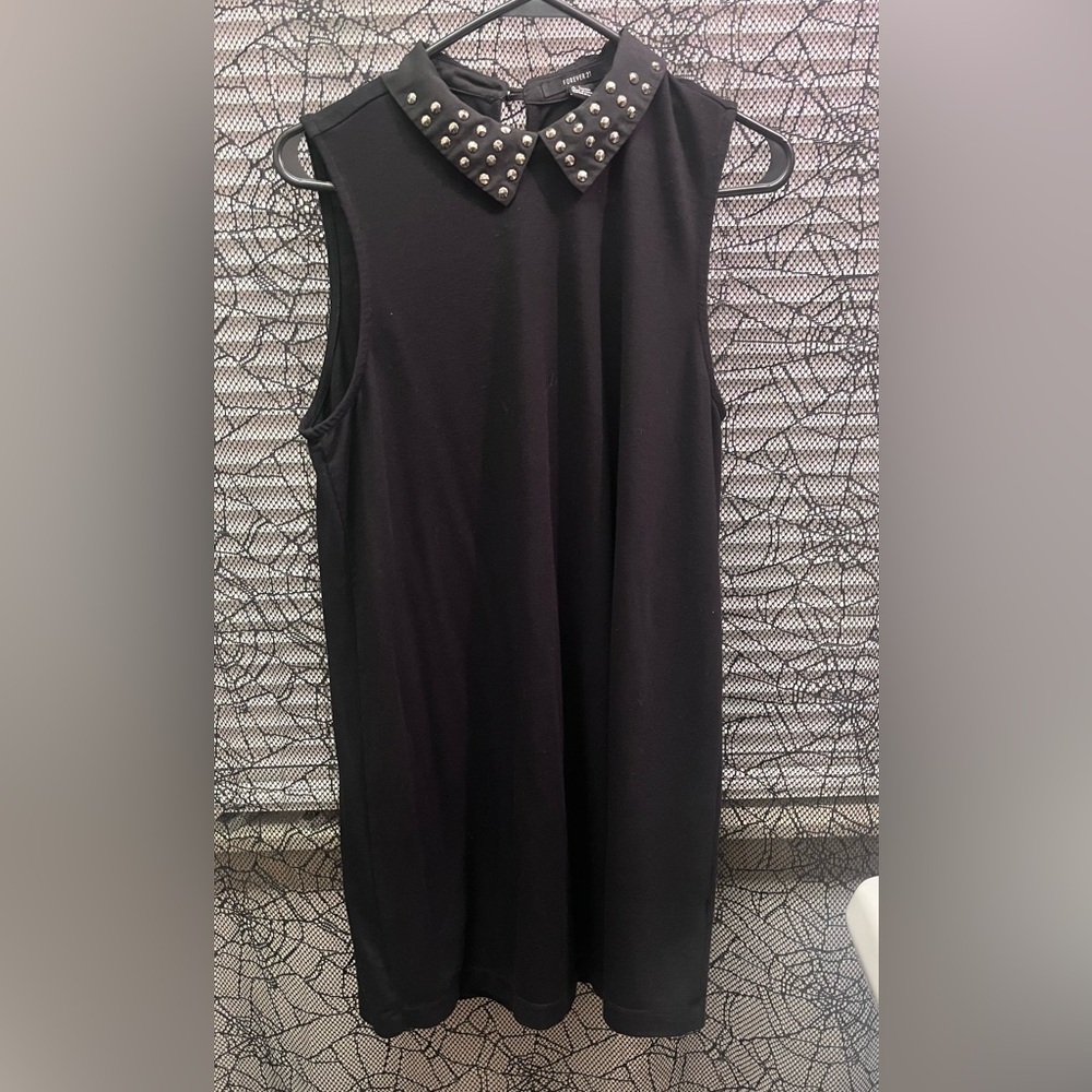 Forever 21 Black Dress Studded Collar